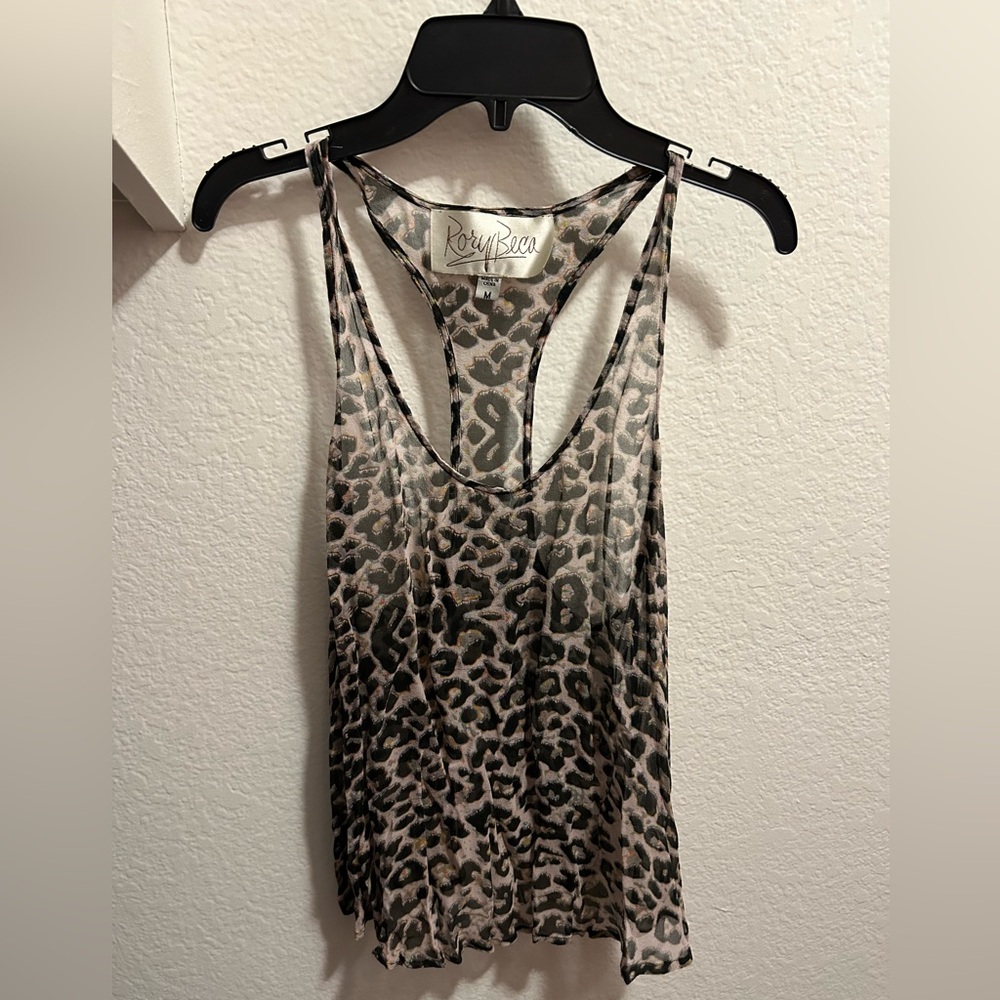 Rory Beca Animal Print Racerback Top